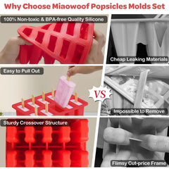 Dual-design popsicle molds compatible with reusable sticks and bags