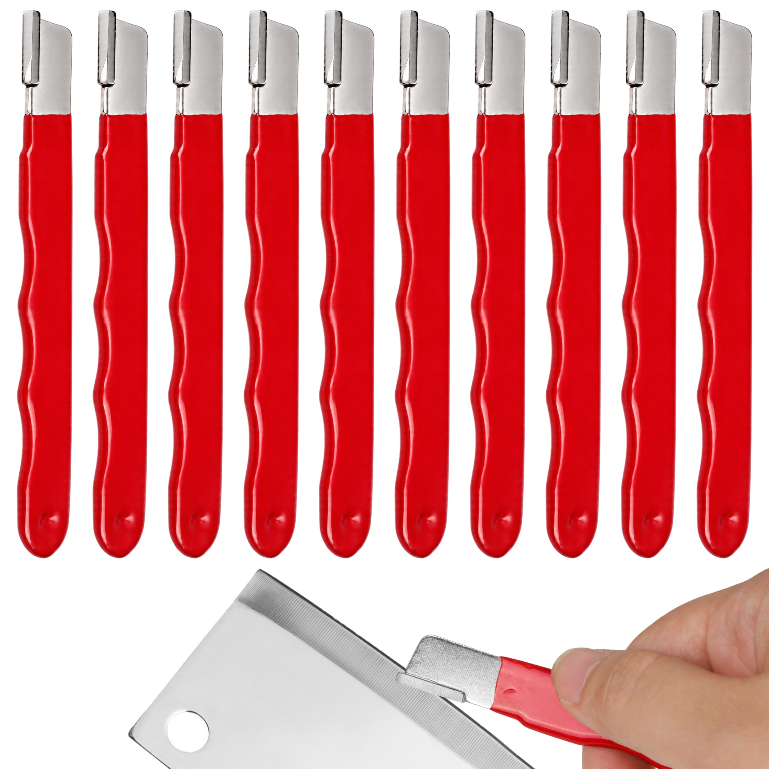 10Pcs carbide sharpener compact size 12.2 by 3.04 cm red