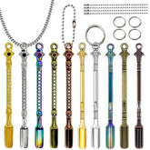 10-pcs mini spoons set with rhinestone pendants