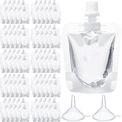 100 clear reusable squeeze pouches each 1.7 oz
