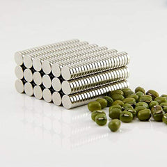 Pack of 100 6x1.5 mm brushed nickel pawn type magnetic push pin magnets