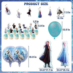 Frozen cake cover with winter design for birthday cake