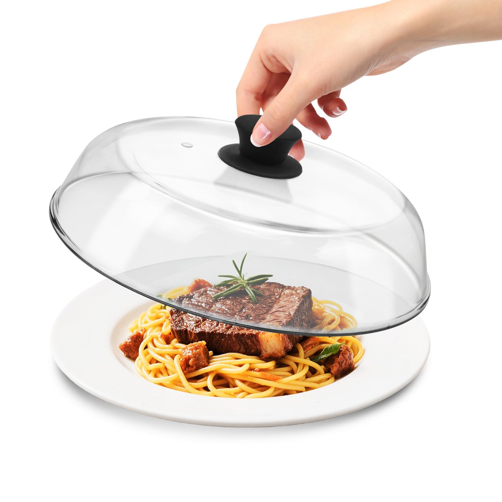 10in glass microwave splatter cover without plastic