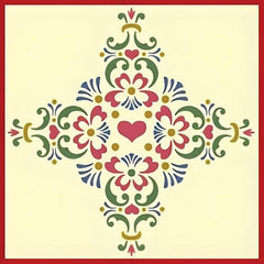 Reusable 10 mil Mylar stencil for Rosemaling design