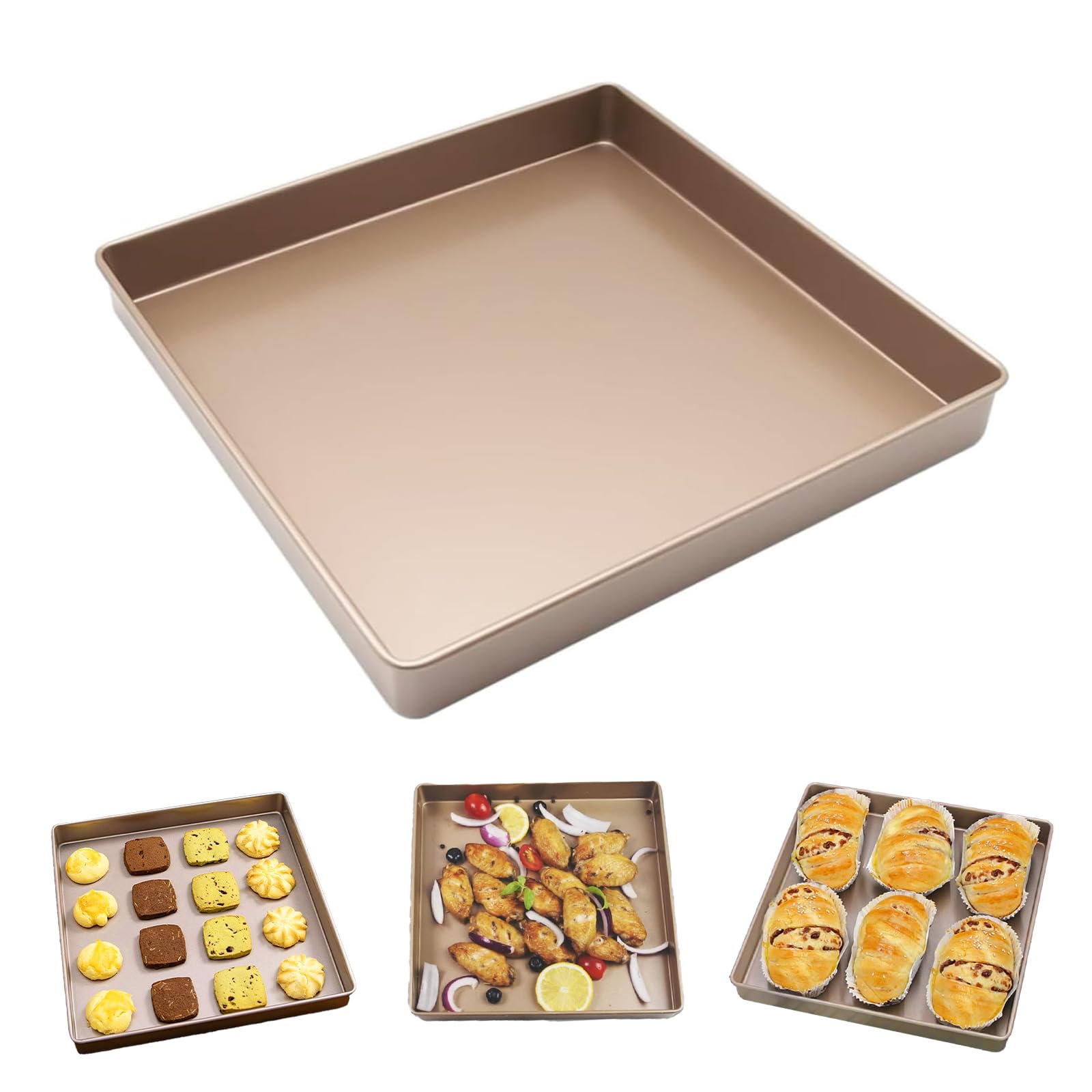 11 inch square cake pan with deep 1 inch sides