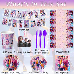 Demon birthday party cups in complete kit