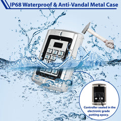 12-24V AC/DC powered keypad for garage door operation