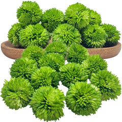 twelve green decorative moss balls sized 1.57 inches for small terrariums