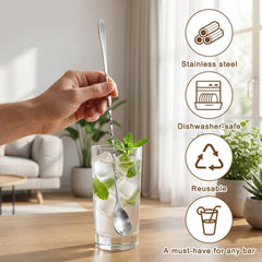 12 inch cocktail spoon long handle for deep glasses