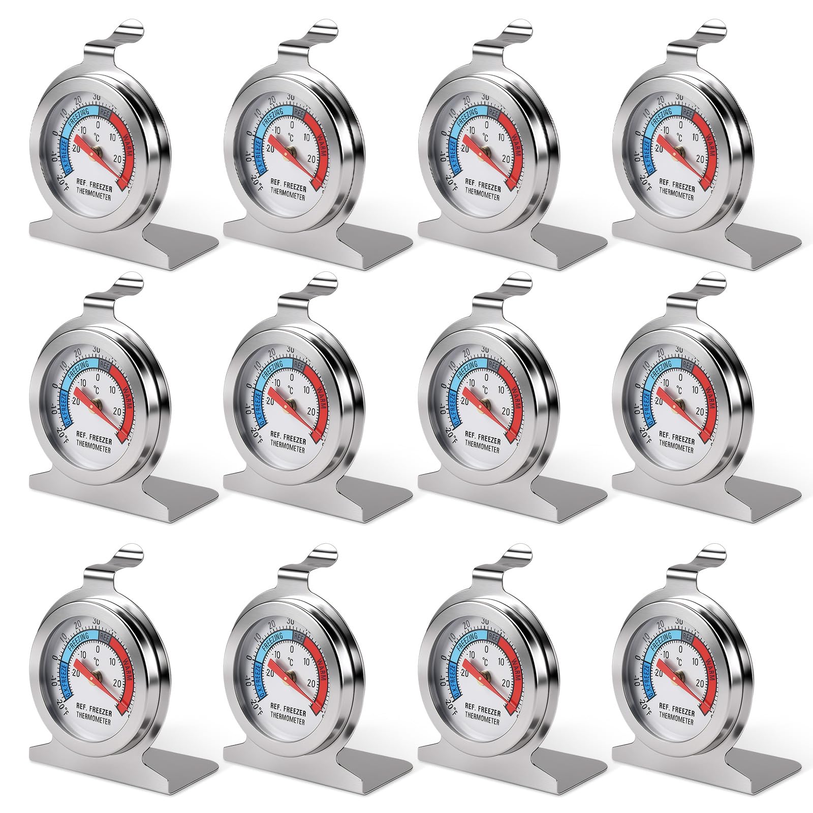 12 pack refrigerator freezer thermometer large dial units