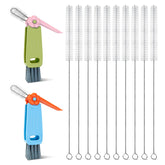 12 Pcs Multifunctional Cleaning Brush set with straw cleaners