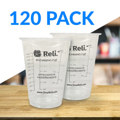 120 Pcs Reli paint mixing cups clear PET