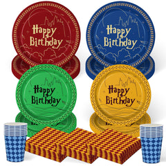 120pcs Magical Wizard plates napkins and cups kit for kids party