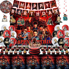 Backdrop and tablecloth from 125Pcs Birthday Party Decorations Kit