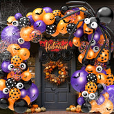 126 piece Halloween balloon garland arch kit with mixed sizes