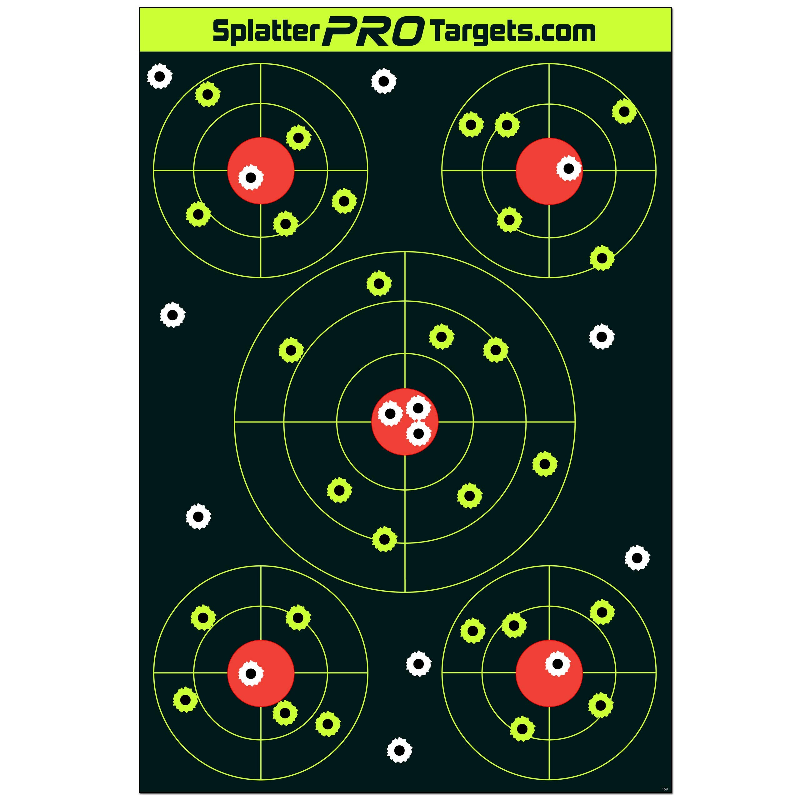 12x18 Splatter Targets bright yellow impact holes