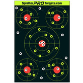 12x18 Splatter Targets bright yellow impact holes