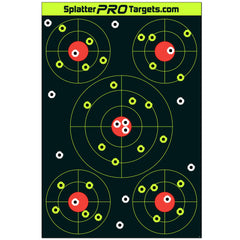 12x18 Splatter Targets bright yellow impact holes