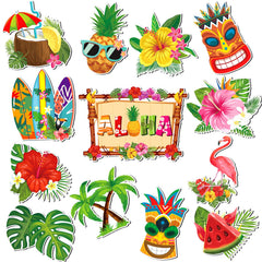 13 piece summer beach magnets set for refrigerator with tropical designs