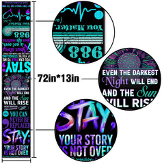 Bright colors design for table decor for suicide prevention