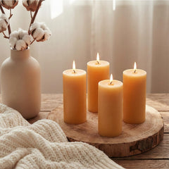 Eco friendly beeswax candle with cotton wick