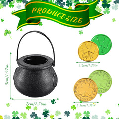 144 shamrock coins in green and gold