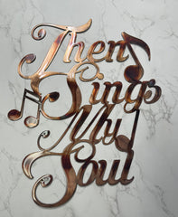 Mid gauge steel hymn music wall art 14x18