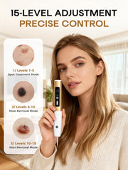 Skin Tag Remover Pen with 15 adjustable modes LED display closeup