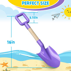 Two 16 inch shovels purple and yellow gift set