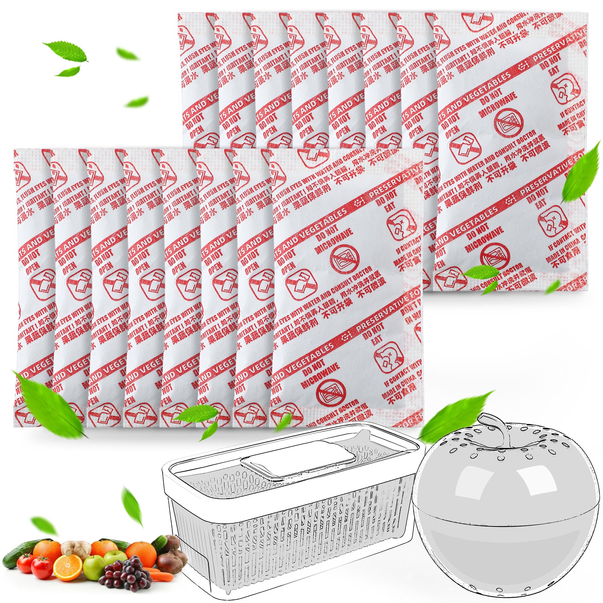 16 pack produce saver refill kit box and sachets