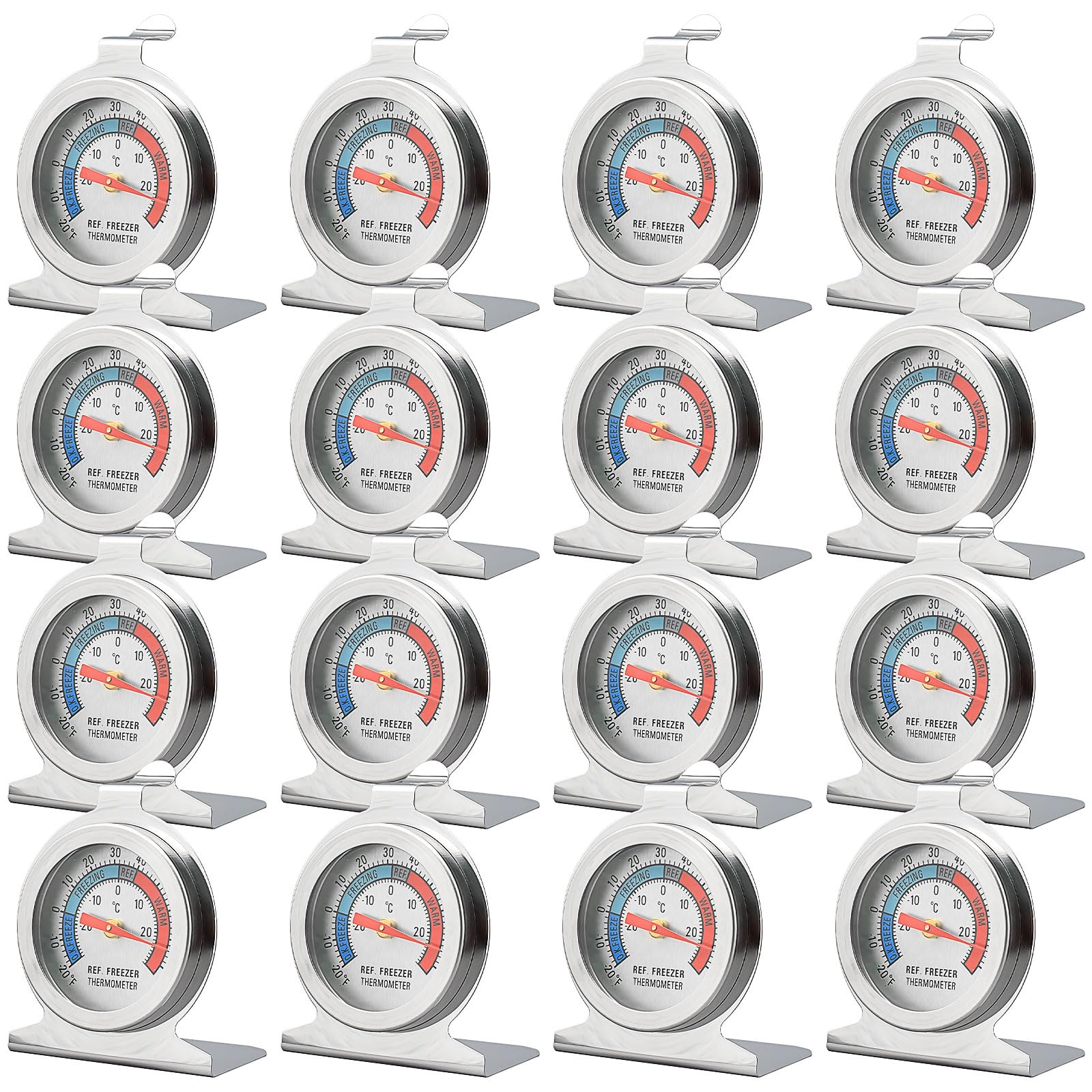 16 pack refrigerator thermometer large dial for fridge and freezer