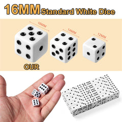 Bulk 100 pieces dice with pouch