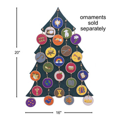 1/2 inch thick MDF wall decor designed to hold 25 ornaments