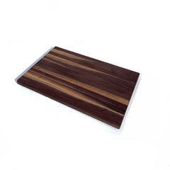 18x12 inch black walnut cutting board with built in handles