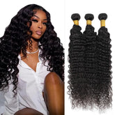 1B natural black deep wave hair bundles 29 inch pack