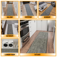 Ottomanson aisle runner rug solid brown low pile rug