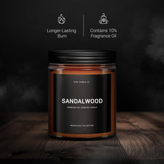 1OAK soy wax candle with natural cotton wick