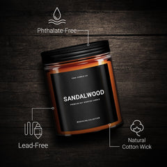 1OAK sandalwood candle for men 7oz 200g burn time 40 hours
