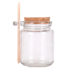 clear glass jar 250ml with cork stopper