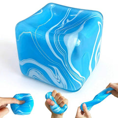 Blue 2.2 inch slow rise fidget toy cube