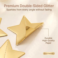 2.4 inch glitter paper stars double sided for ceiling decor