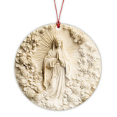 2-D acrylic Virgin Mary Blessed Mother Ornament front view