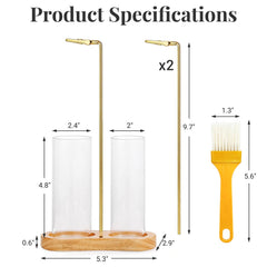 Ash catcher glass component for incense holder