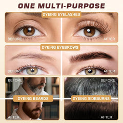 2-in-1 lash brow color kit components including developer cream