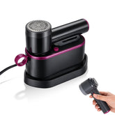 2-in-1 travel steam iron with fabric shaver