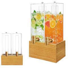 Two 2-gallon drink dispenser with dual containers