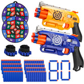 Two-pack blaster guns with foam bullets set