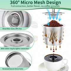 2 pack stainless steel reusable K cups