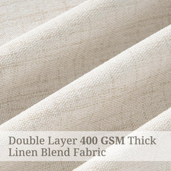 50W by 94L linen blend blackout curtain panel