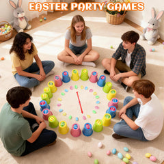 20 cups and 20 egg stickers for Easter game set
